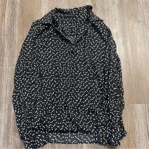 Banana Republic Women's Black  & White Polkadot Blouse Size Large